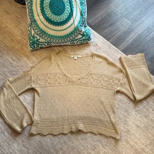 Miami V-Neck Beige Sweater